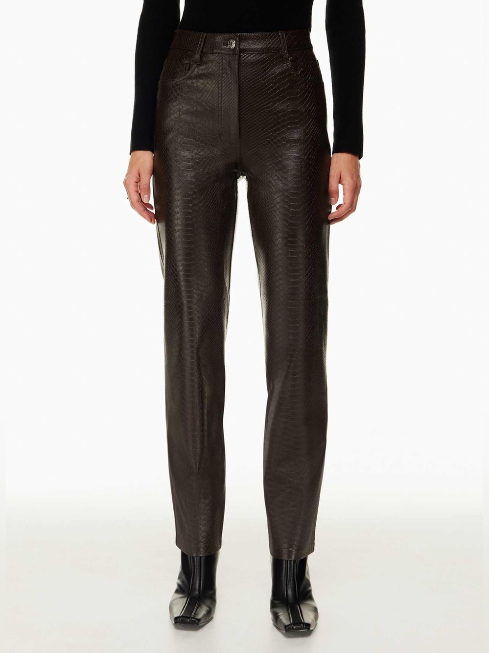 (New) Aritzia Wilfred Melina Vegan Leather Python Pants